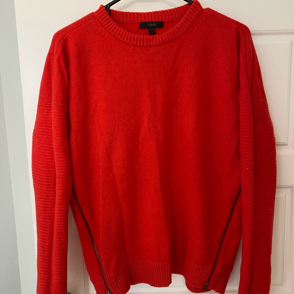 J. Crew crewneck sweater with side zippers